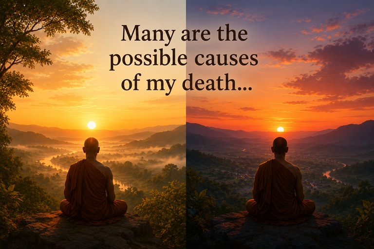 Meditating at sunrise and sunset
