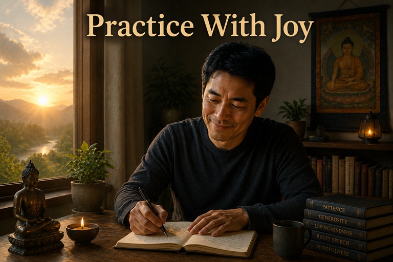 Person practicing with joy